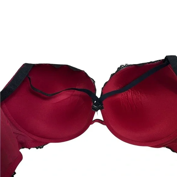 Torrid curve red and black bombshell pushup bra size 44F - Picture 4 of 11